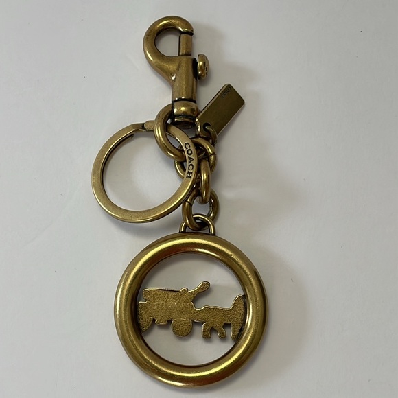Coach Horse & Carriage Key Fob Keychain Bag Charm - Picture 2 of 11